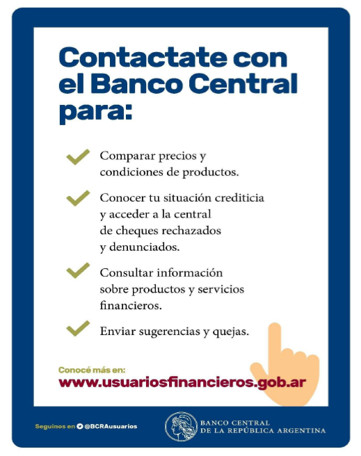 Contactate con el Banco Central