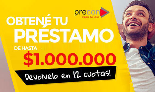 Obtené tu préstamo de hasta $1.000.000, devolvelo en 18 cuotas!